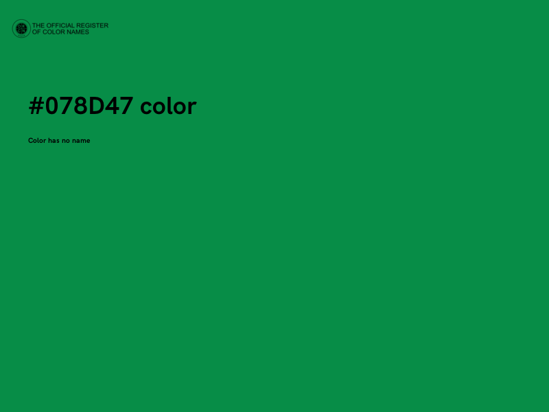 #078D47 color image