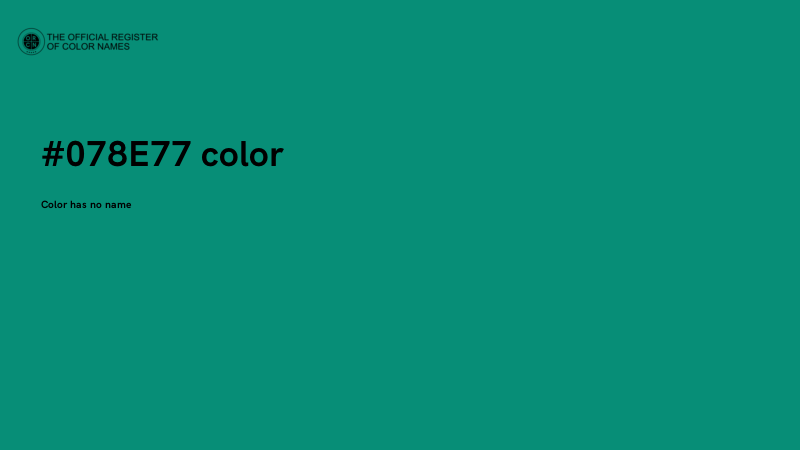#078E77 color image