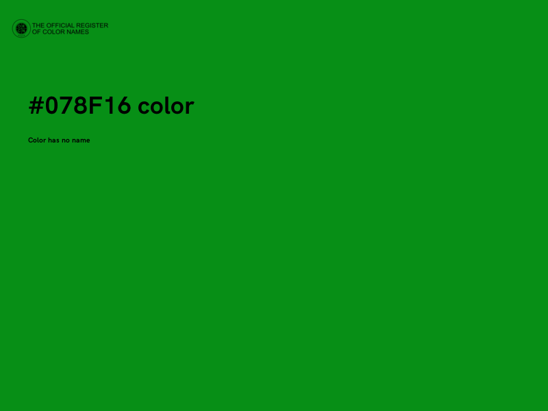 #078F16 color image