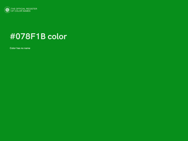 #078F1B color image