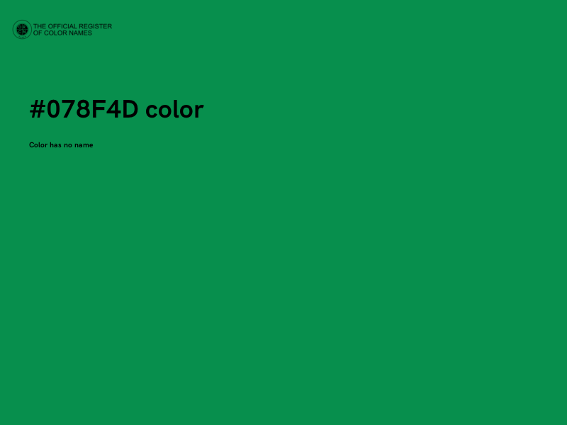 #078F4D color image