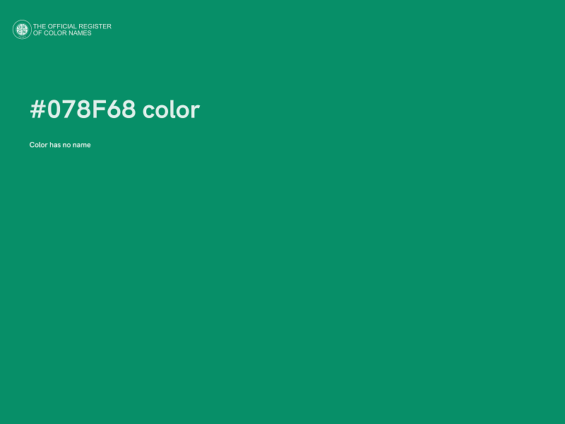 #078F68 color image