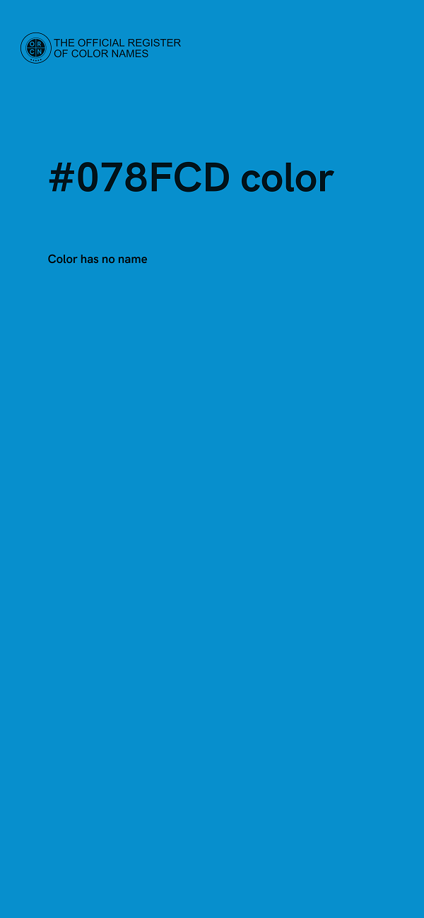 #078FCD color image