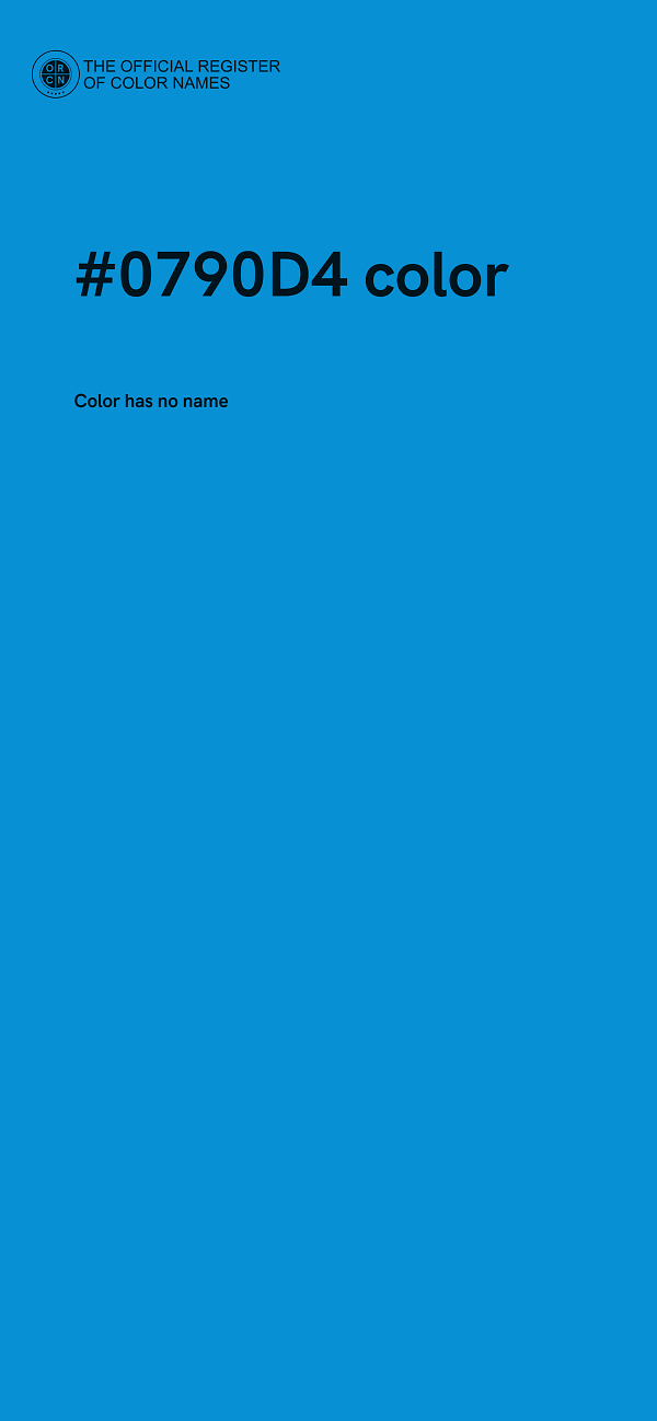 #0790D4 color image