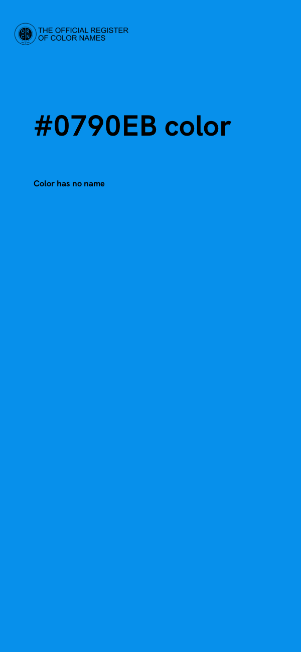 #0790EB color image