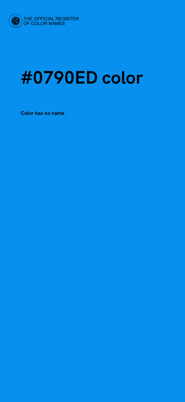#0790ED color image