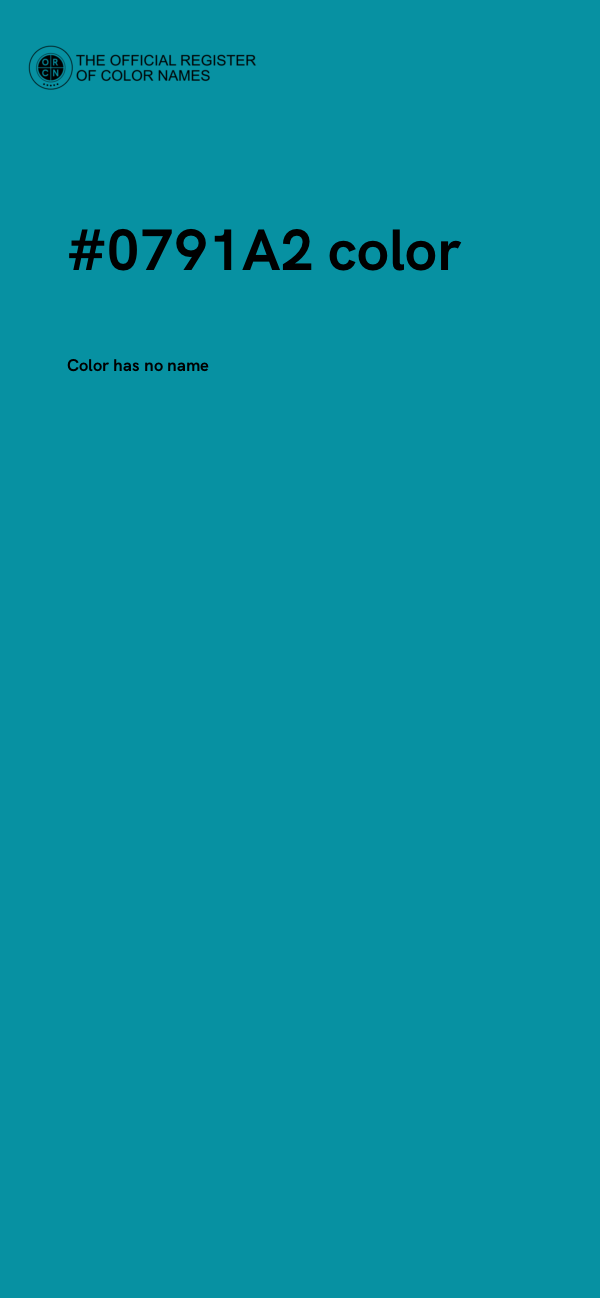 #0791A2 color image