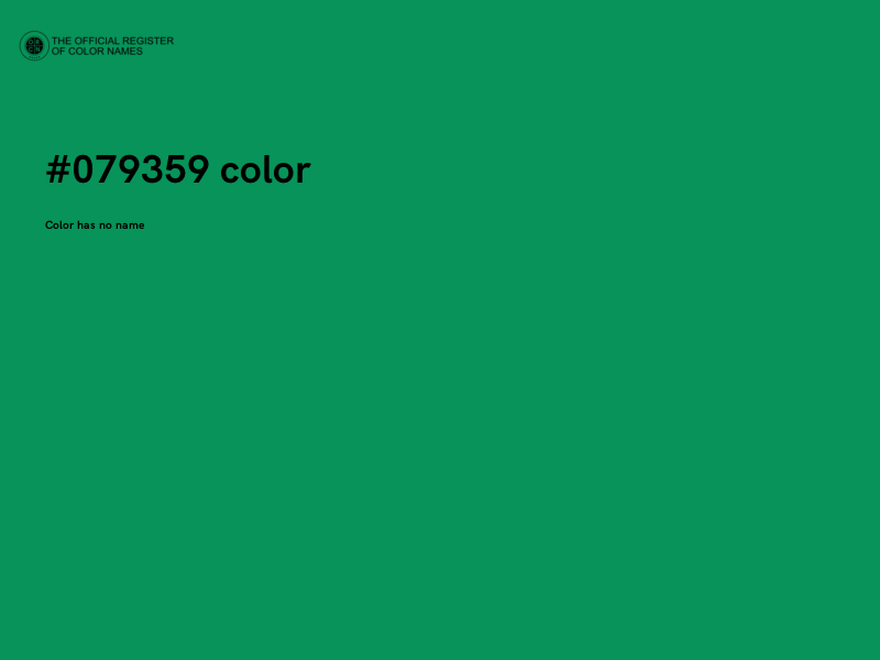 #079359 color image