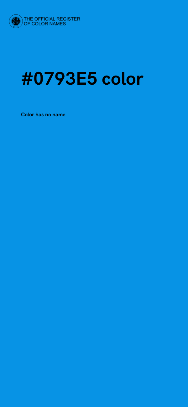 #0793E5 color image