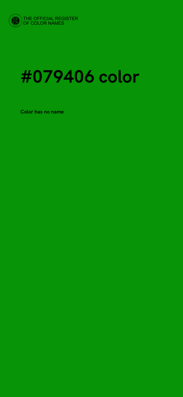 #079406 color image