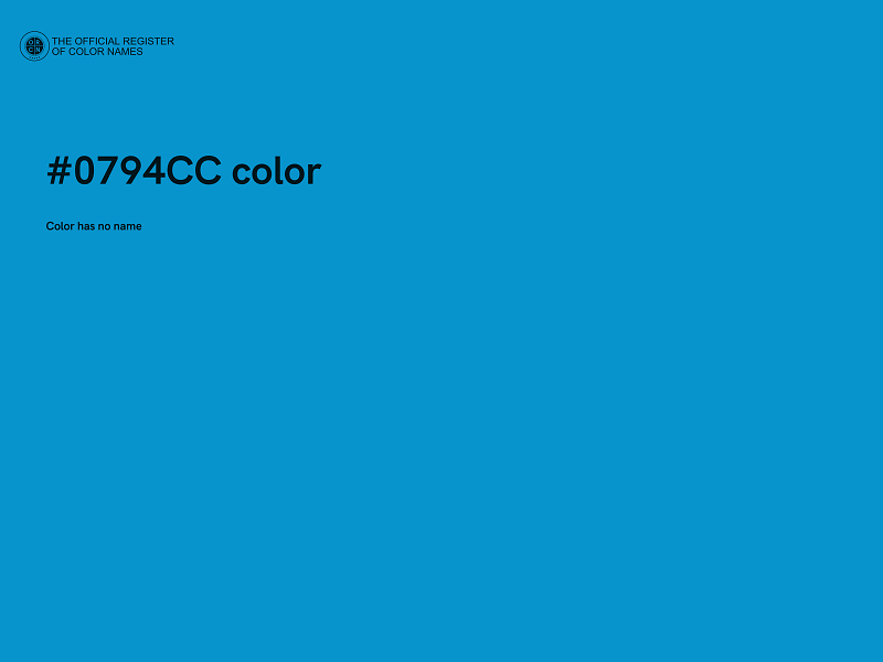#0794CC color image
