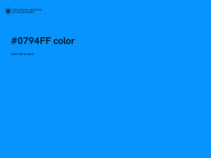 #0794FF color image