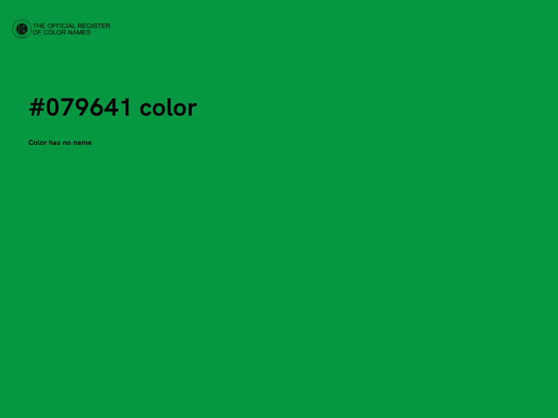 #079641 color image