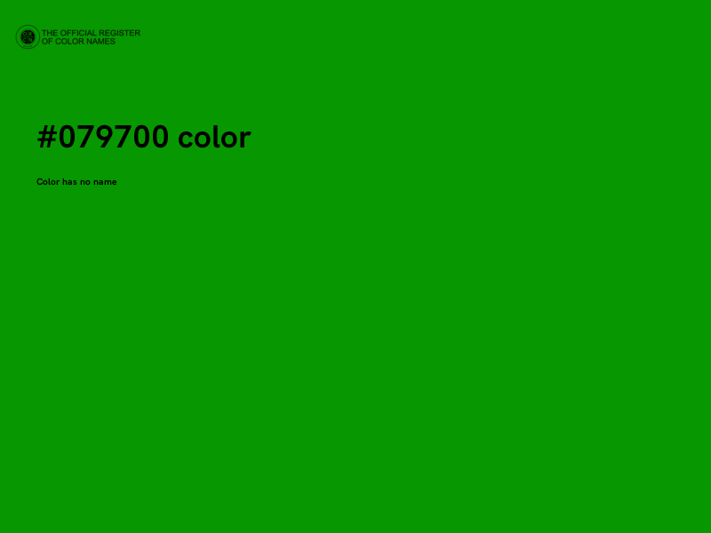 #079700 color image