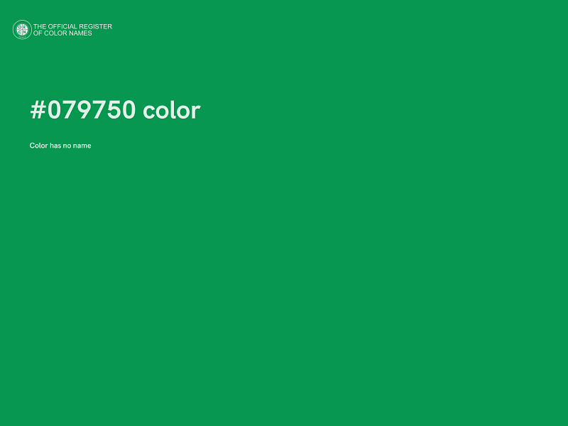 #079750 color image