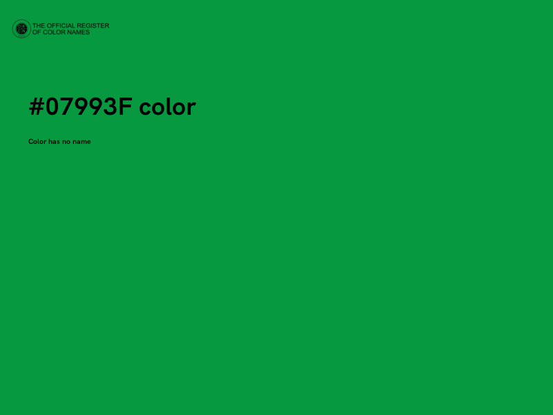 #07993F color image