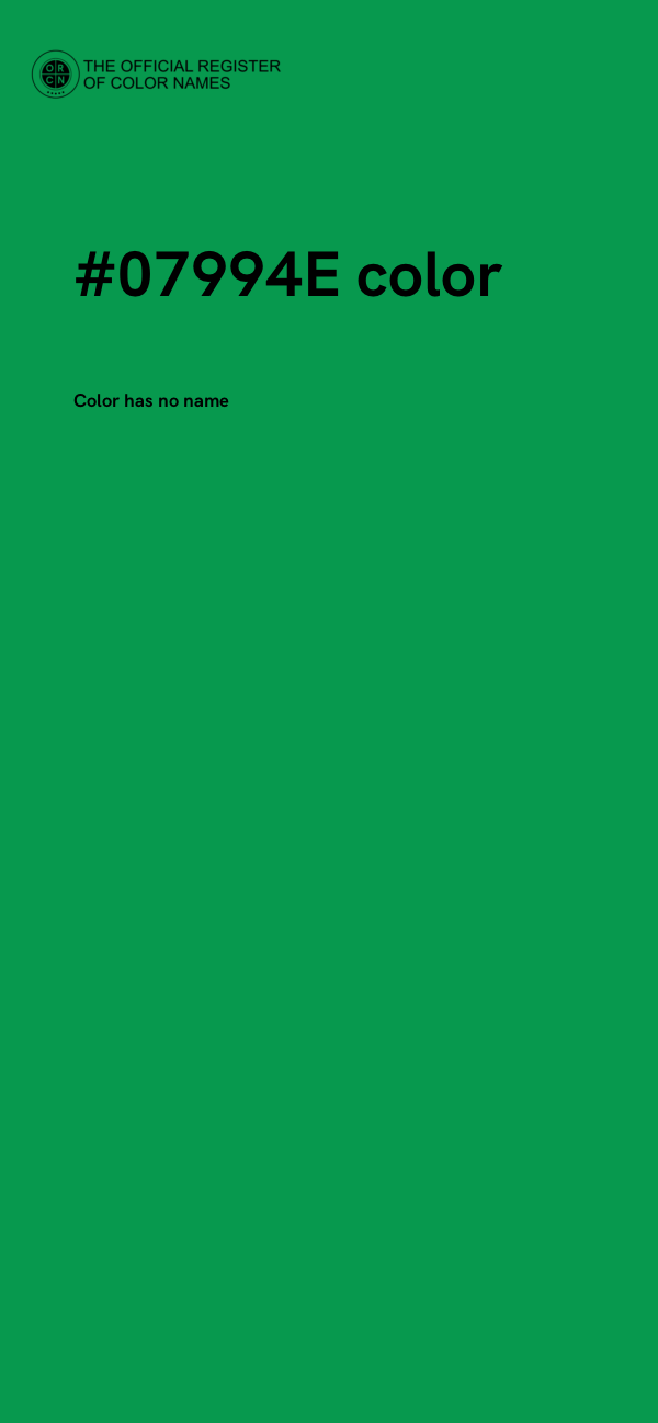 #07994E color image