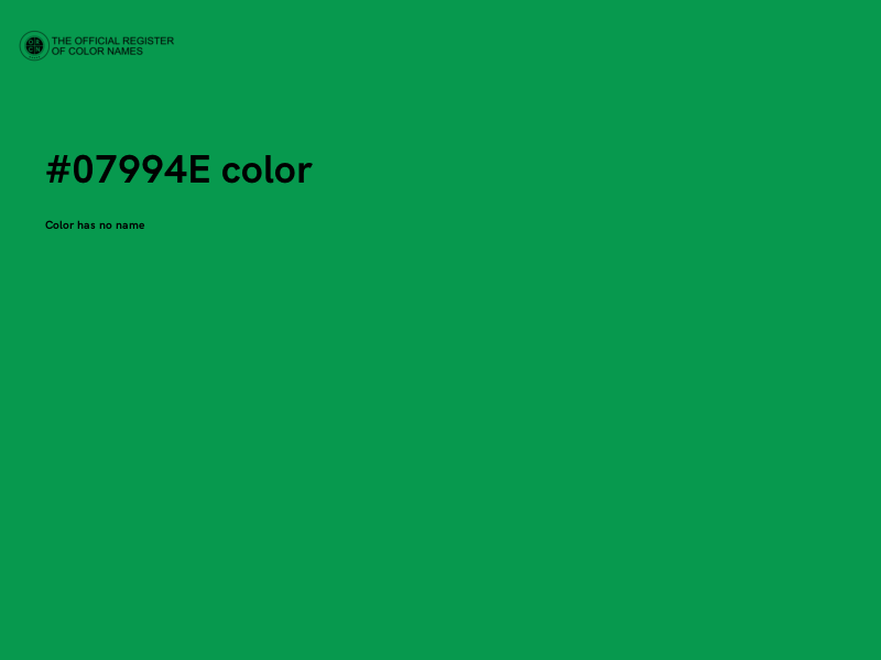 #07994E color image