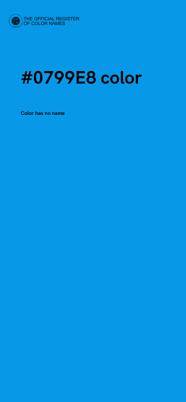 #0799E8 color image