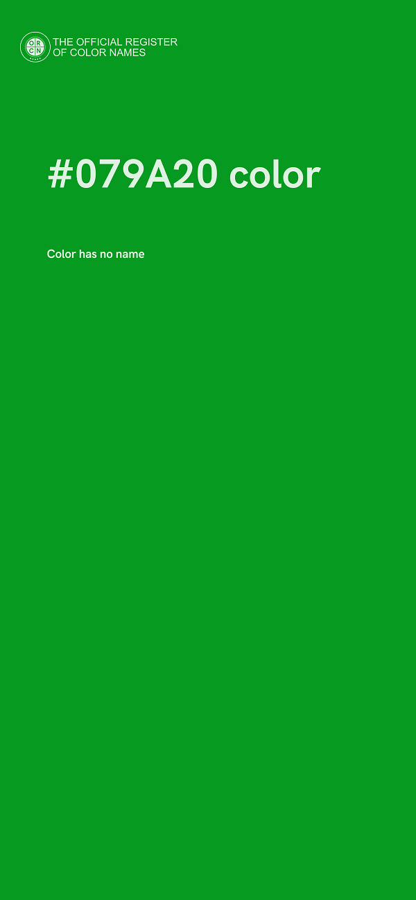 #079A20 color image
