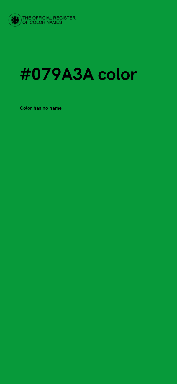 #079A3A color image