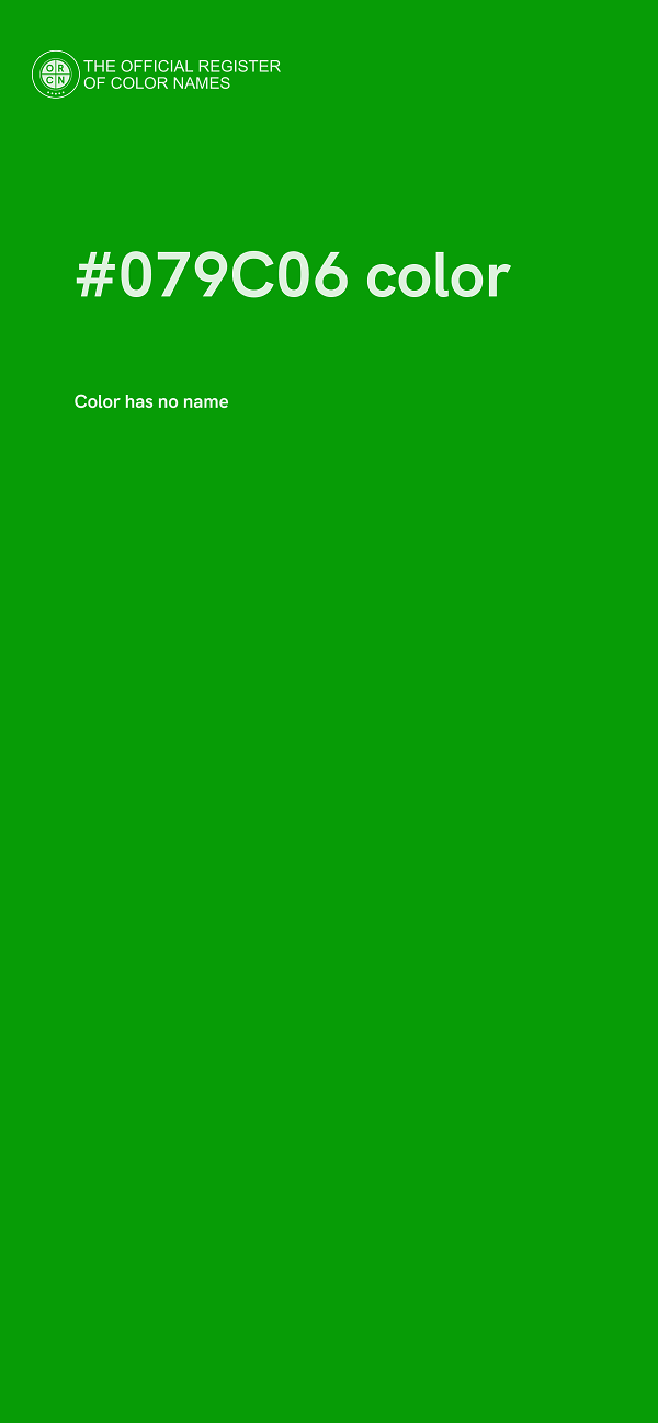 #079C06 color image