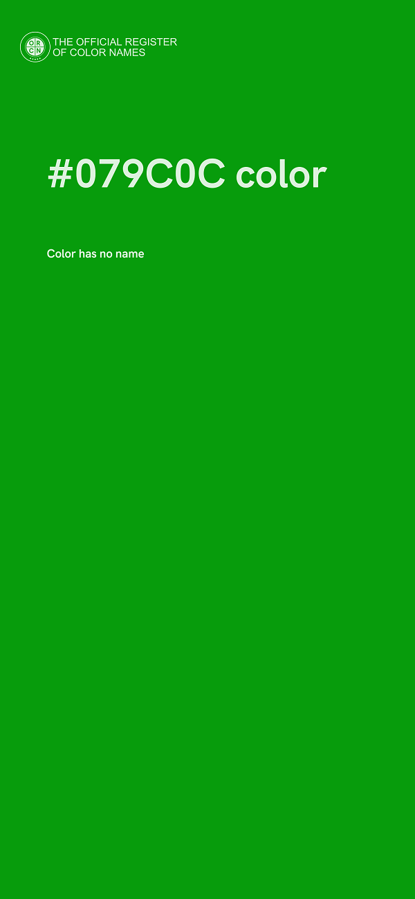 #079C0C color image