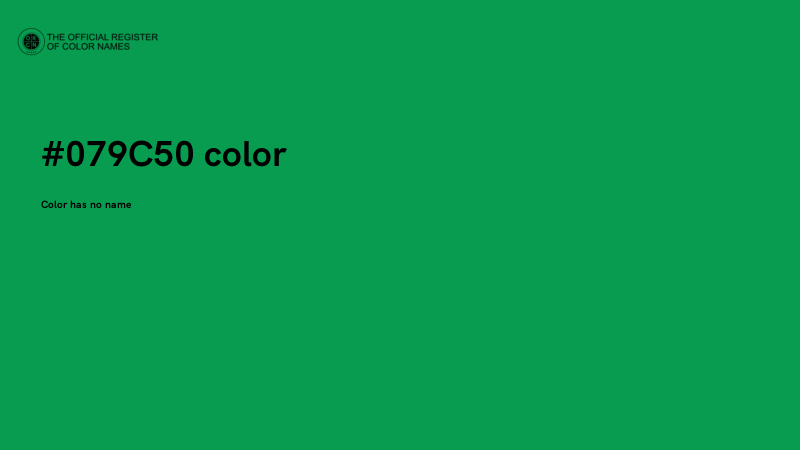 #079C50 color image