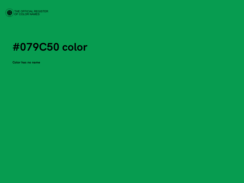 #079C50 color image