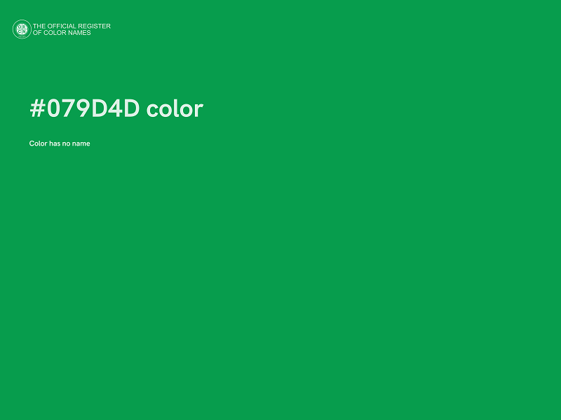 #079D4D color image