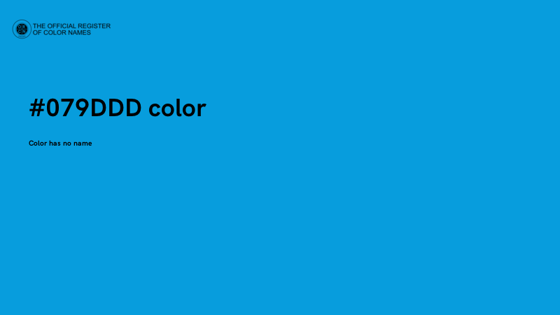 #079DDD color image