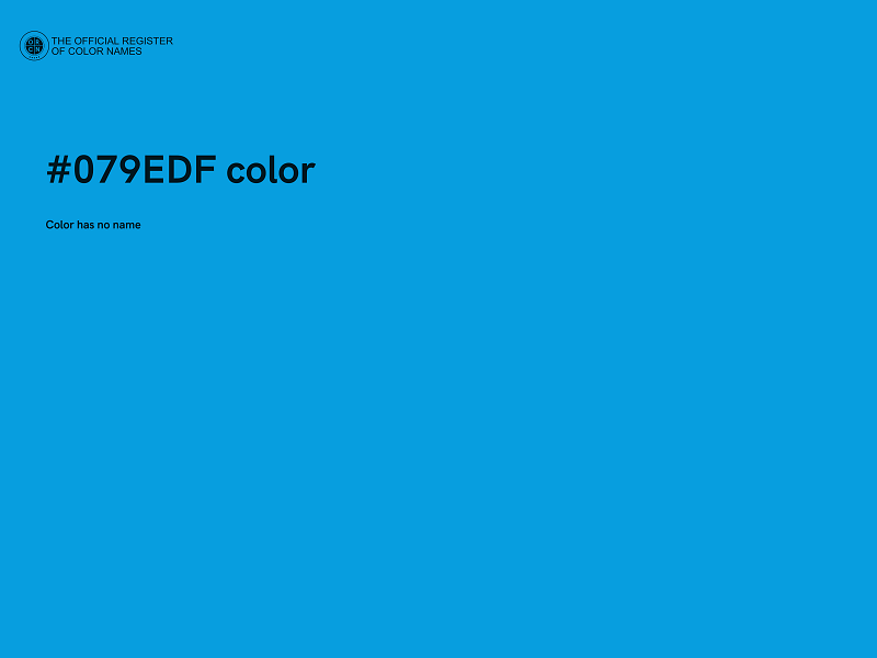 #079EDF color image