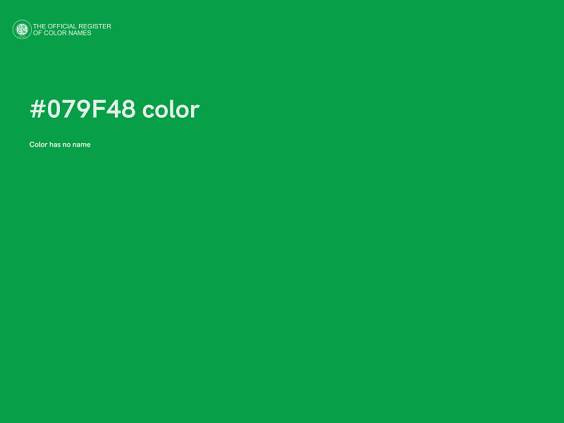 #079F48 color image