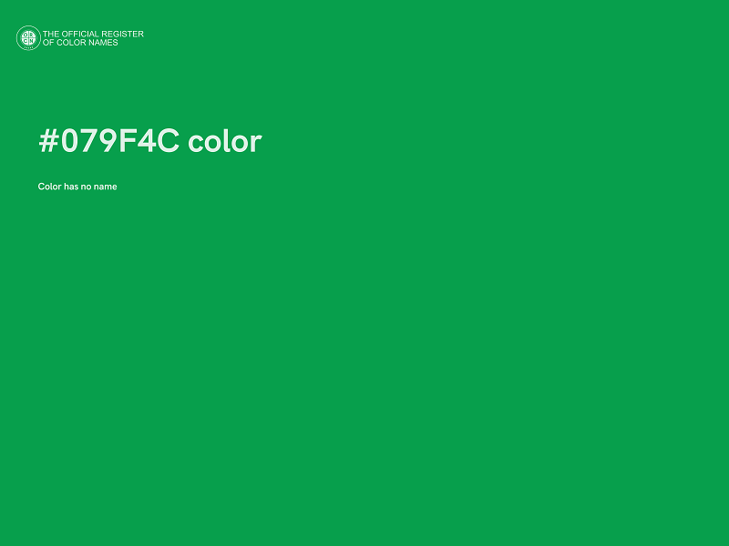 #079F4C color image