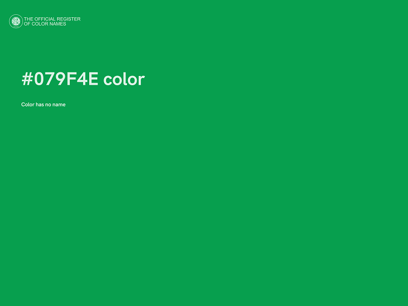 #079F4E color image