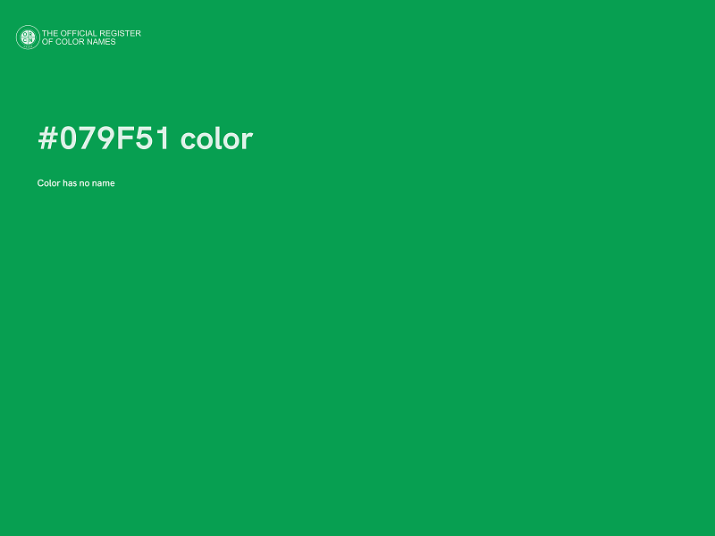 #079F51 color image