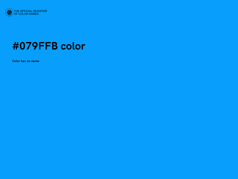 #079FFB color image