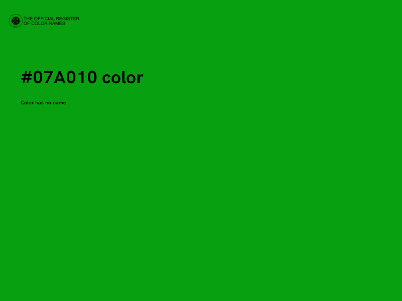 #07A010 color image