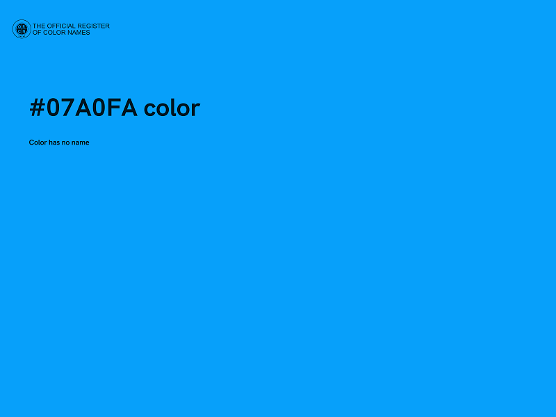 #07A0FA color image