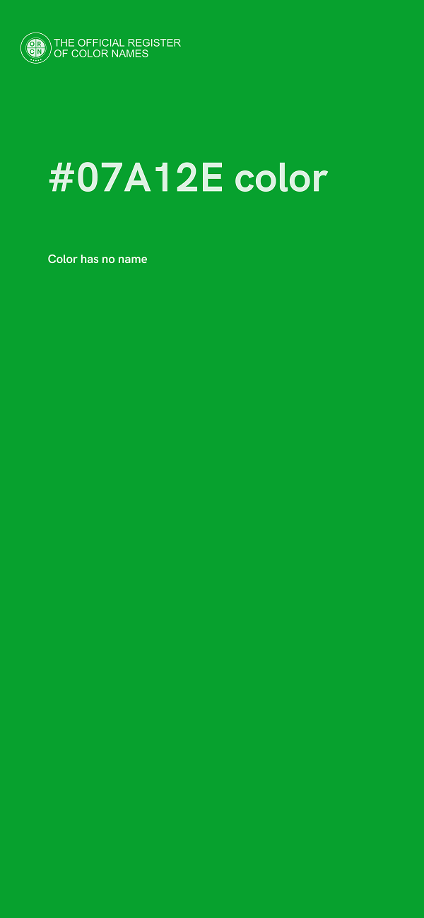 #07A12E color image