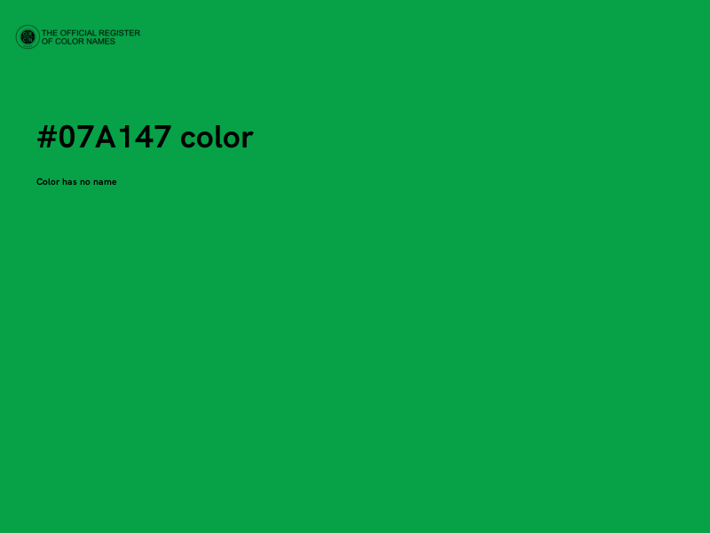 #07A147 color image
