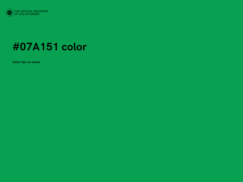 #07A151 color image