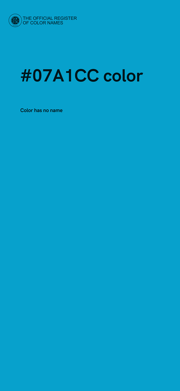 #07A1CC color image