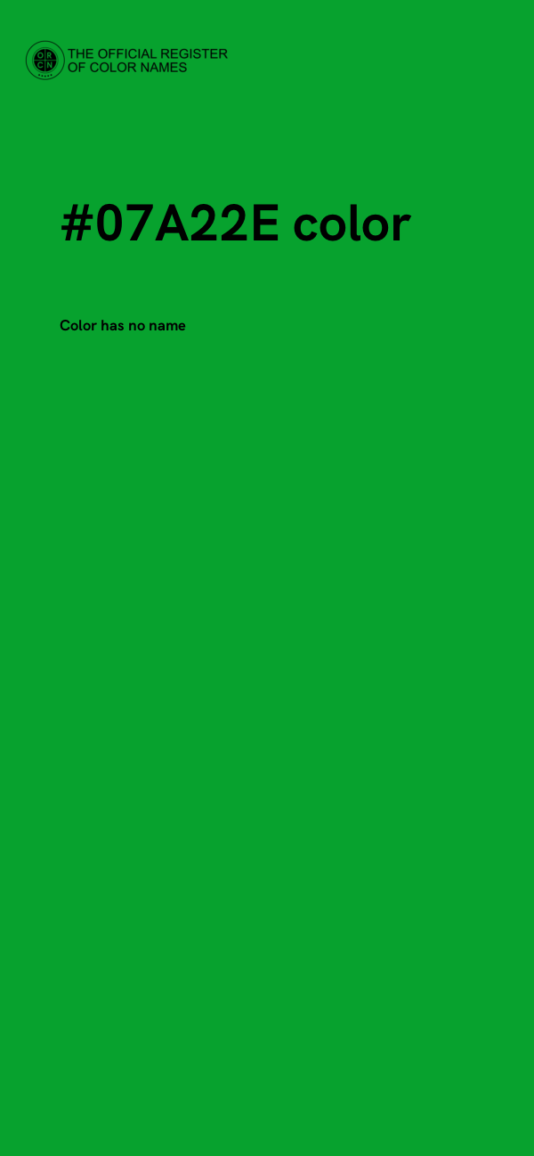 #07A22E color image