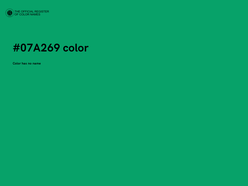 #07A269 color image