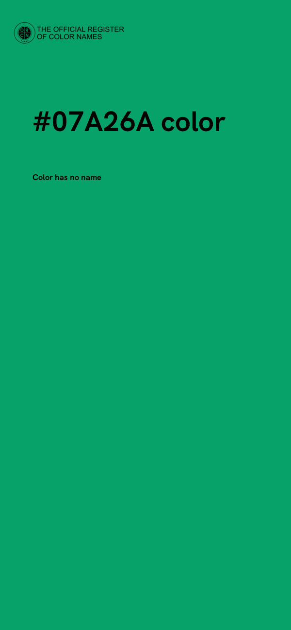 #07A26A color image