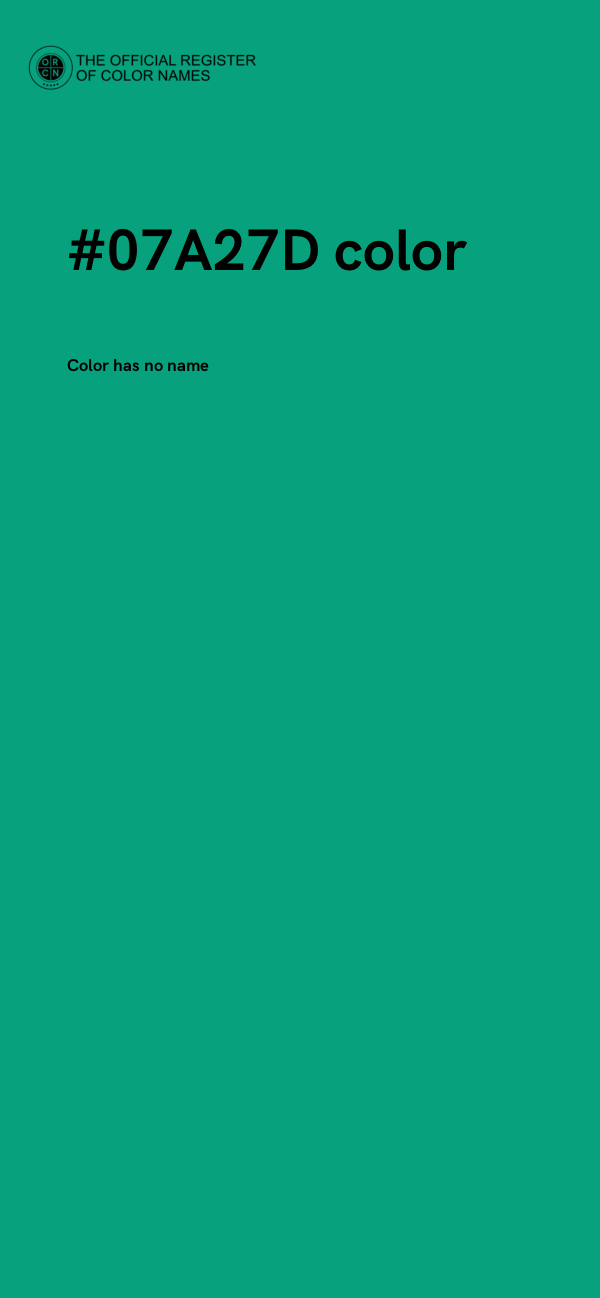 #07A27D color image