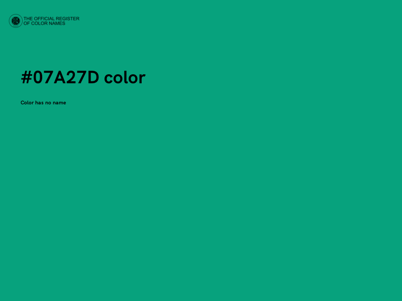 #07A27D color image