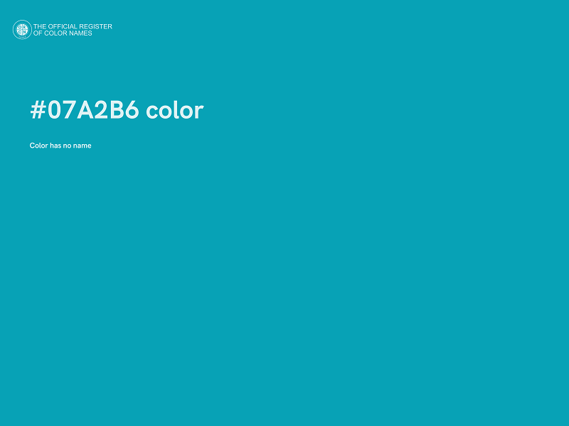 #07A2B6 color image