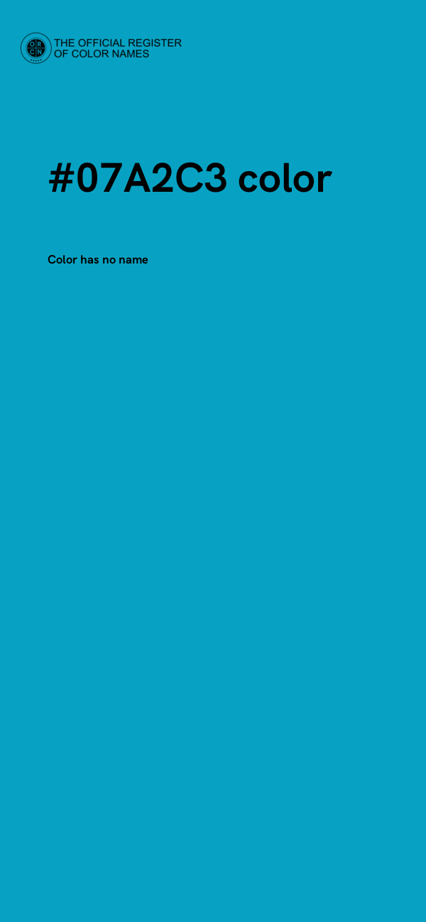 #07A2C3 color image